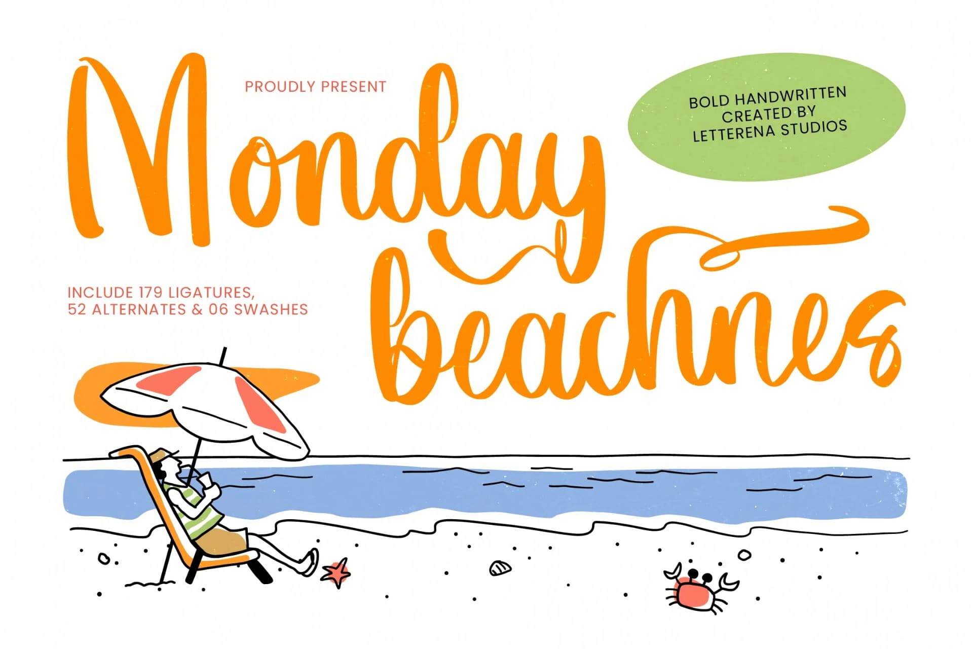 Preview of Monday Beachnes - Bold Handwritten font