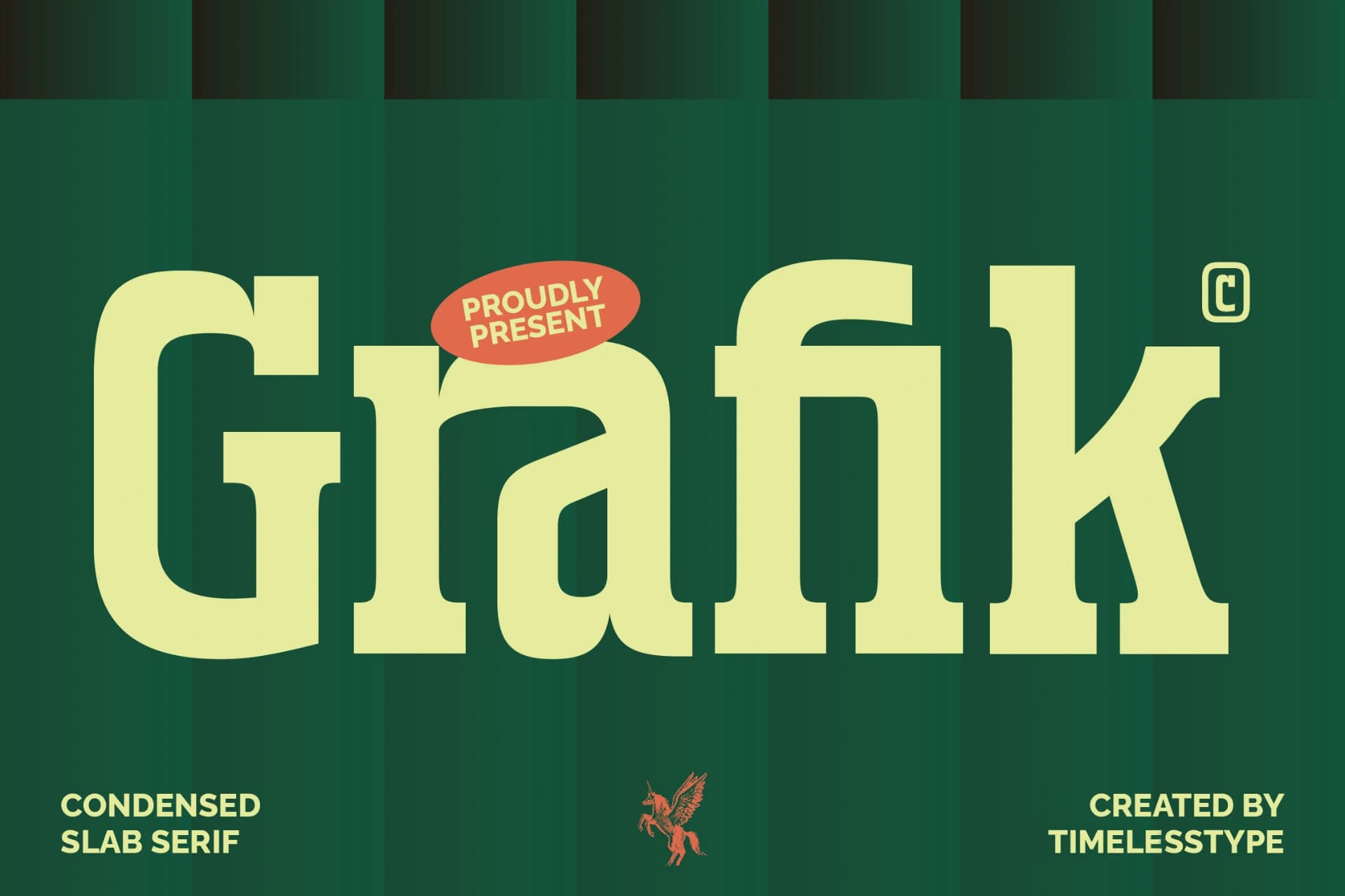 Preview of Grafik - Condensed Slab Serif font