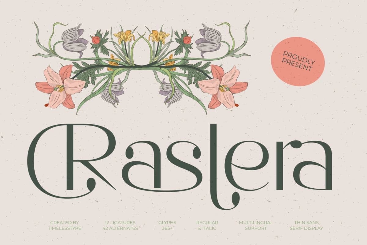 Preview 1 for Raslera - Thin Sans Serif Display