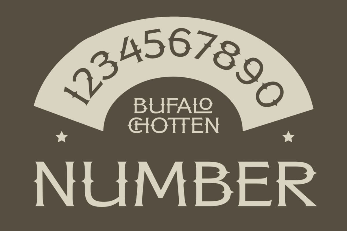 Preview 10 for Bufalo Chotten - Western Vintage Font