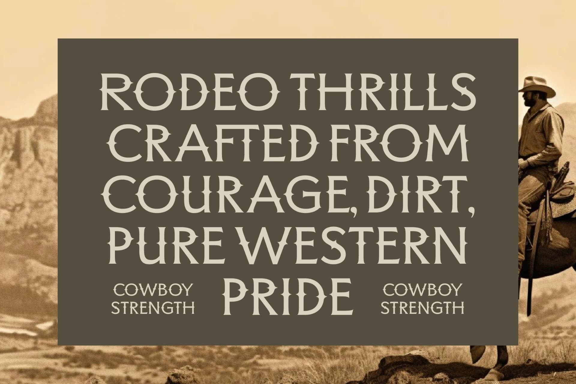 Preview 5 for Bufalo Chotten - Western Vintage Font