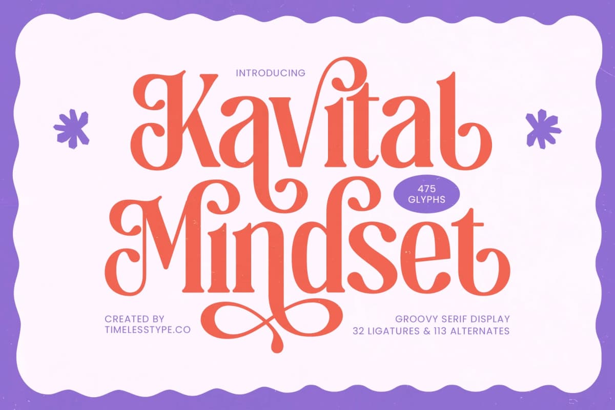 Kavital Mindset - Groovy Serif Display font preview 1