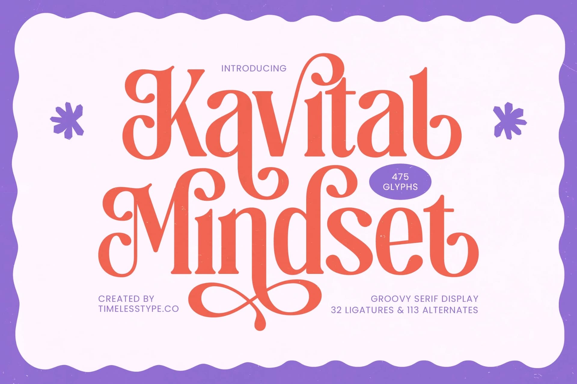 Preview of Kavital Mindset - Groovy Serif Display font