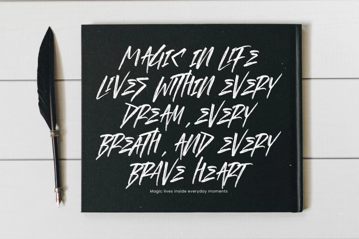 Demonic Echo - Bold Brush Calligraphy Font font preview 8