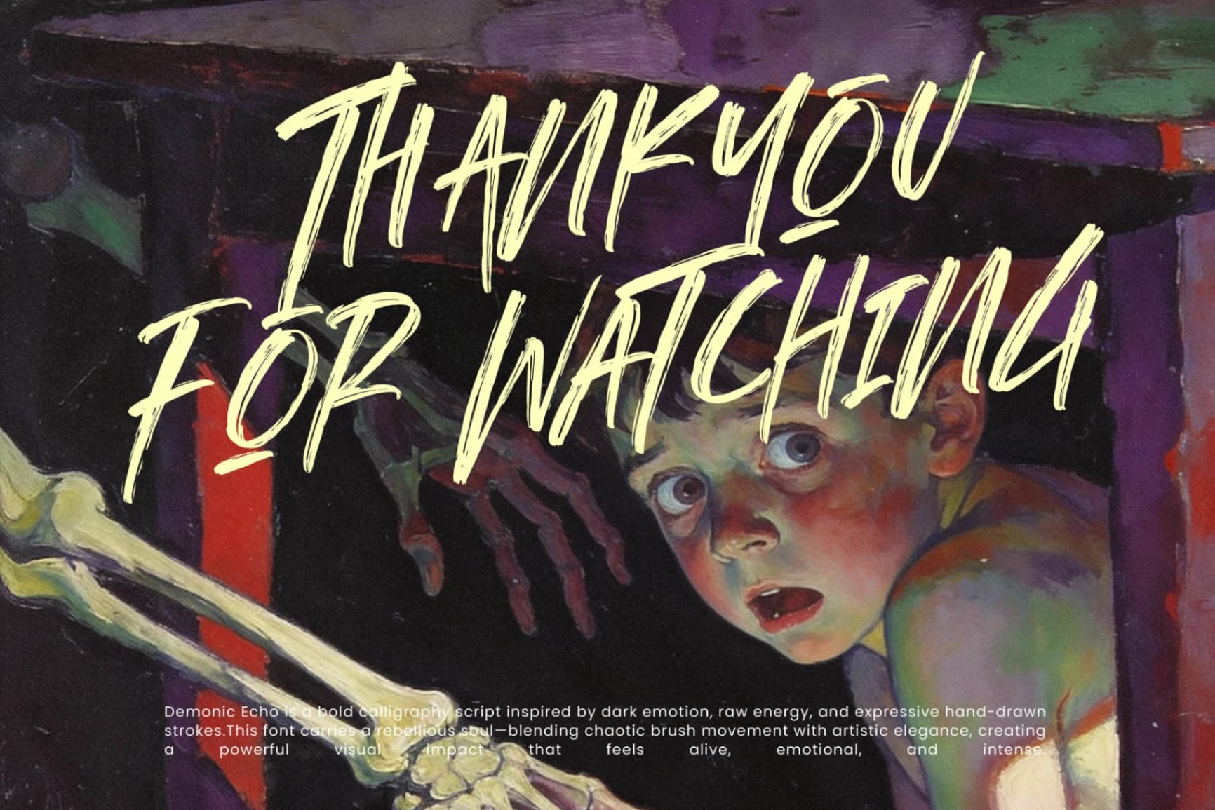 Preview 20 for Demonic Echo - Bold Brush Calligraphy Font