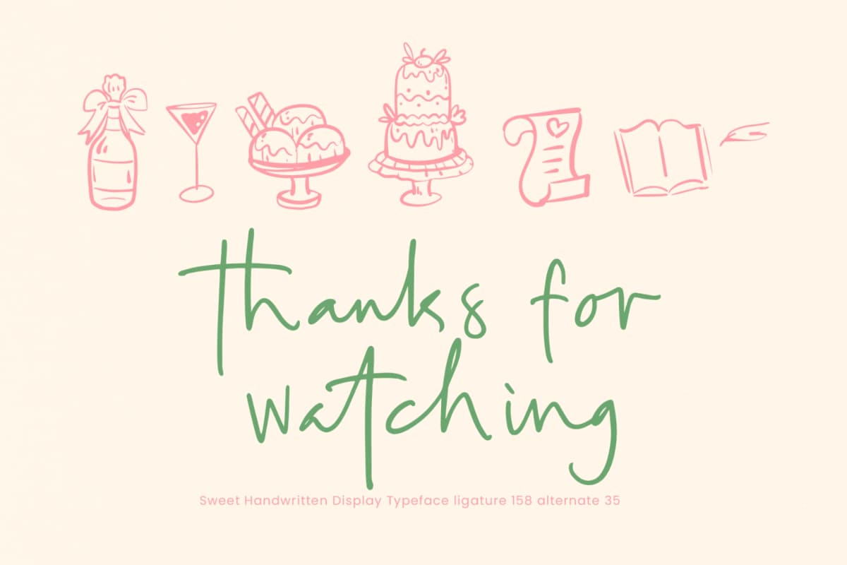 Aprils Pudding - Sweet Handwritten Display font preview 20