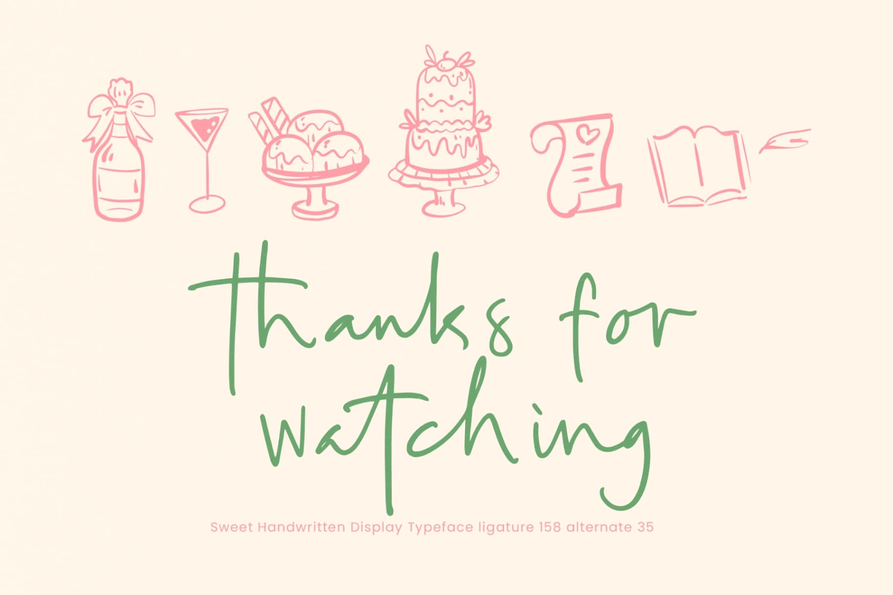 Preview 20 for Aprils Pudding - Sweet Handwritten Display