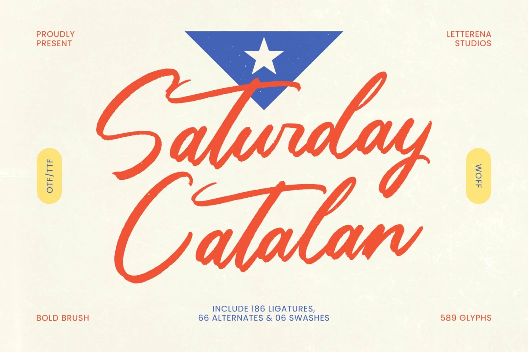 Preview of Saturday Catalan - Bold Brush Font font