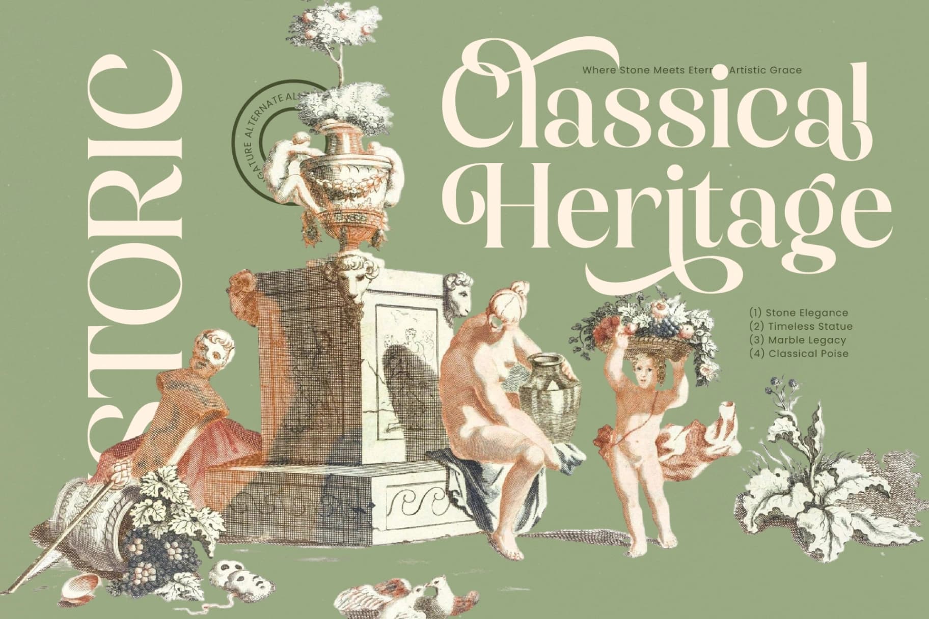 Preview 11 for Magical Qardin - Classic Decorative Serif