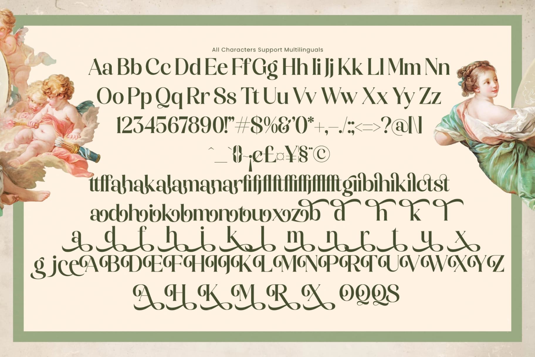 Preview 18 for Magical Qardin - Classic Decorative Serif