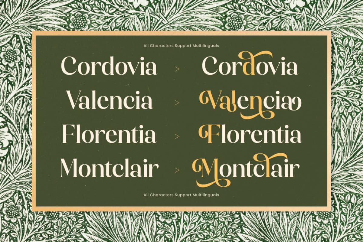 Preview 7 for Magical Qardin - Classic Decorative Serif