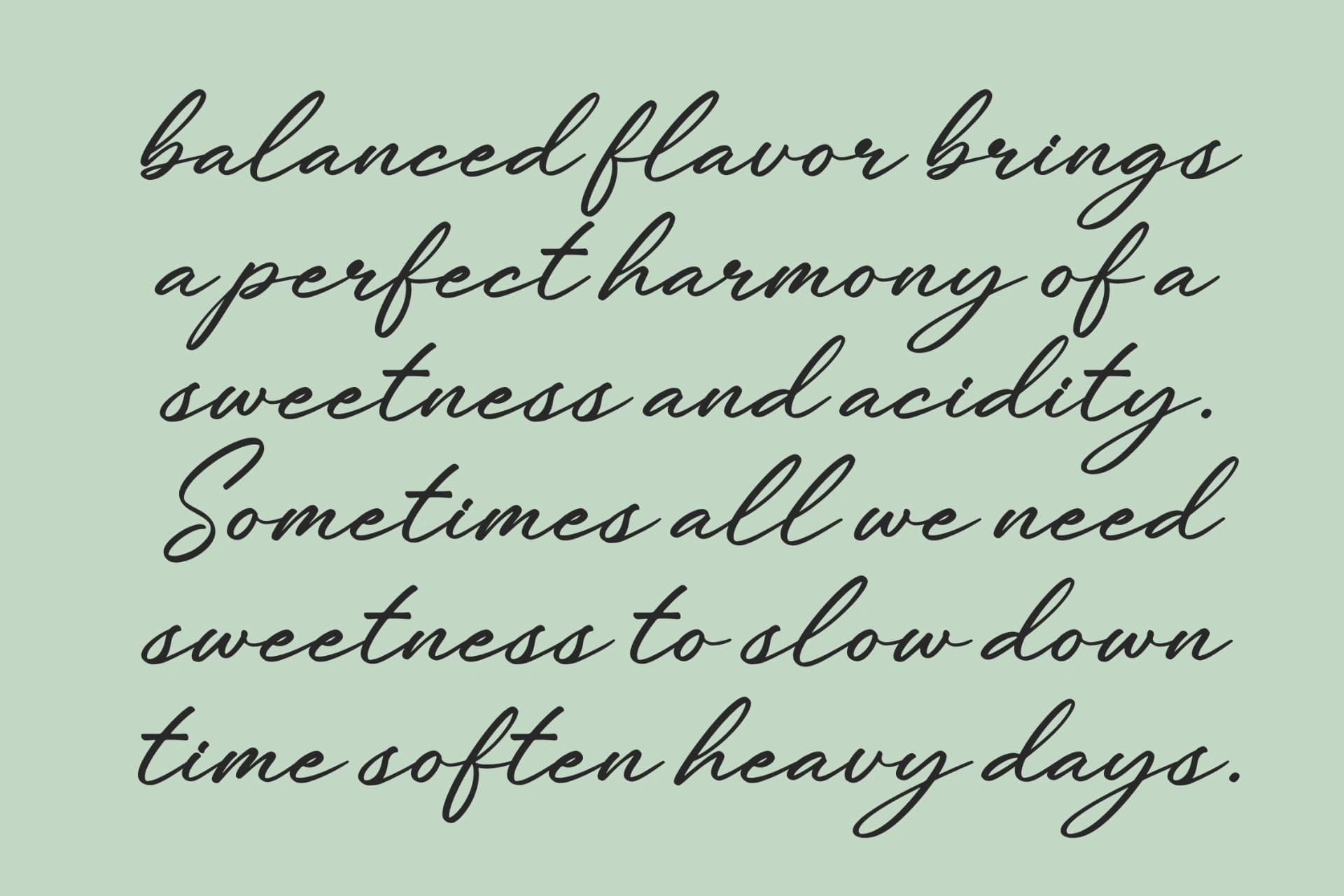 Preview 3 for Flowers the Breeze - Handwritten Script