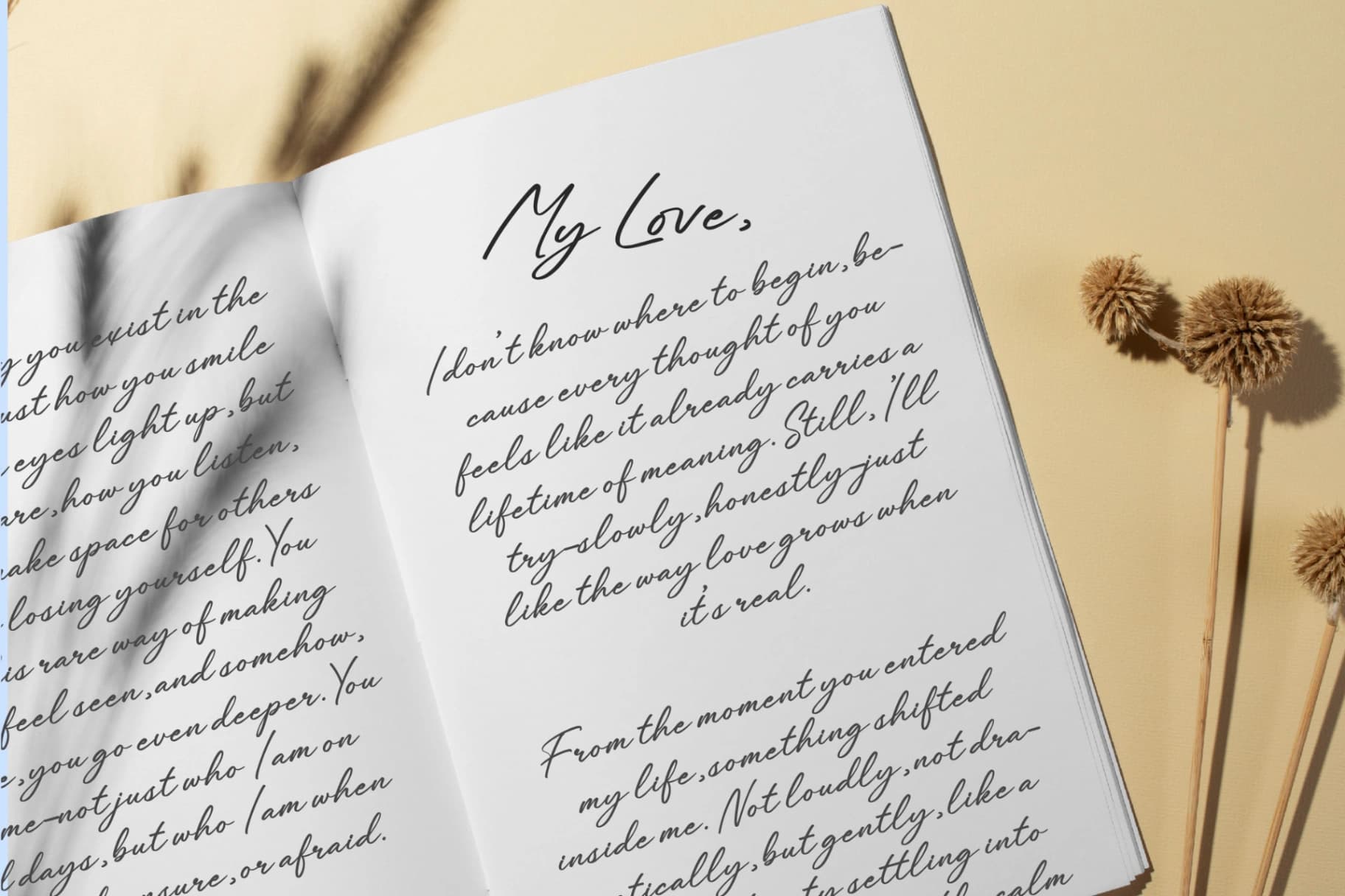 Preview 5 for Flowers the Breeze - Handwritten Script