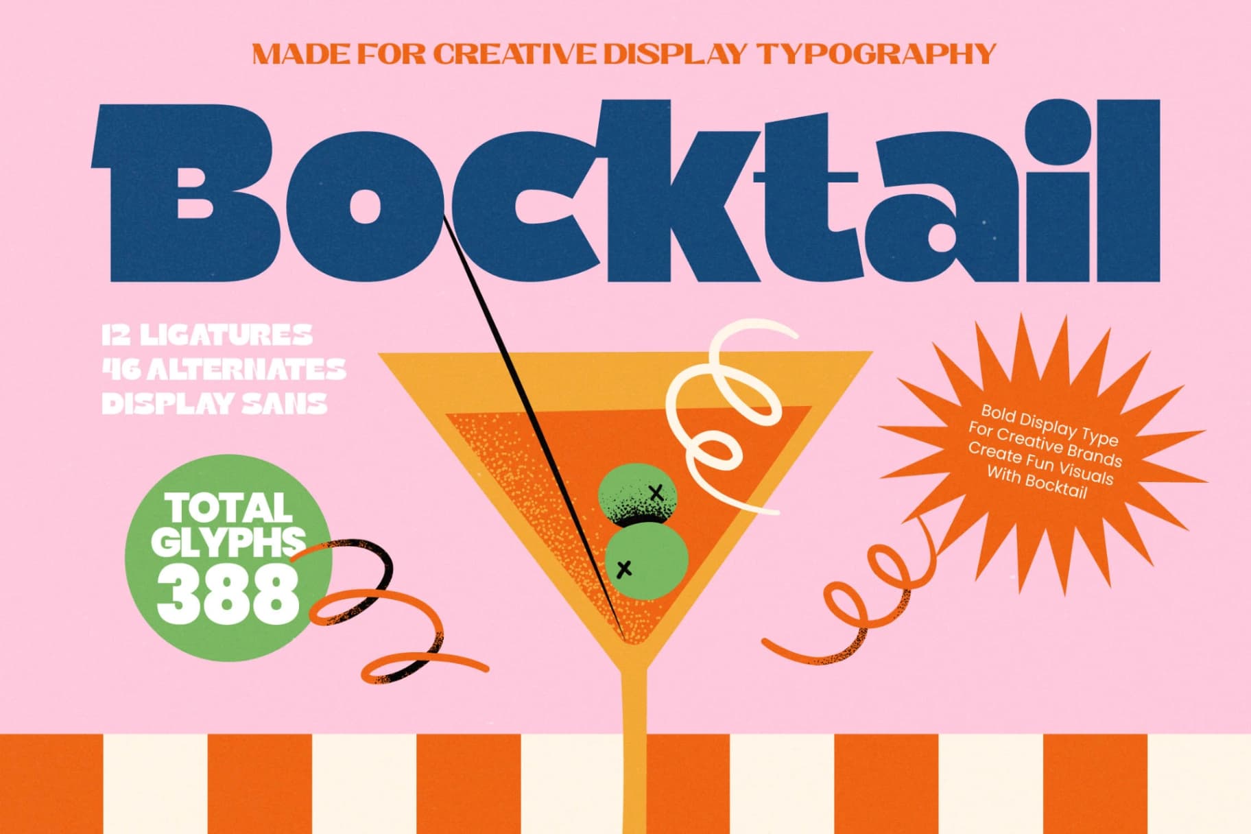 Preview of Bocktail - Sans Serif Display font