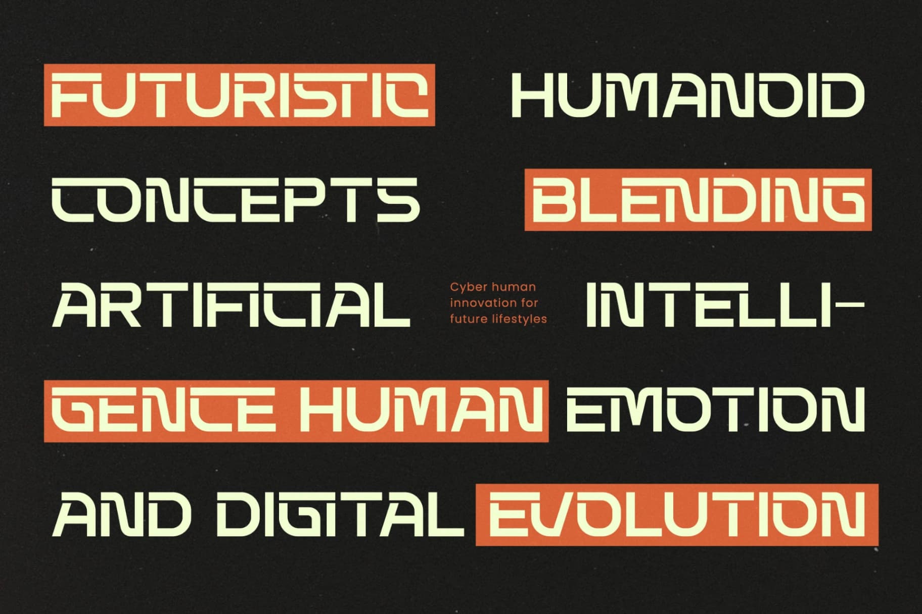 Preview 10 for Techetic Human - Futuristic Sans Serif Display
