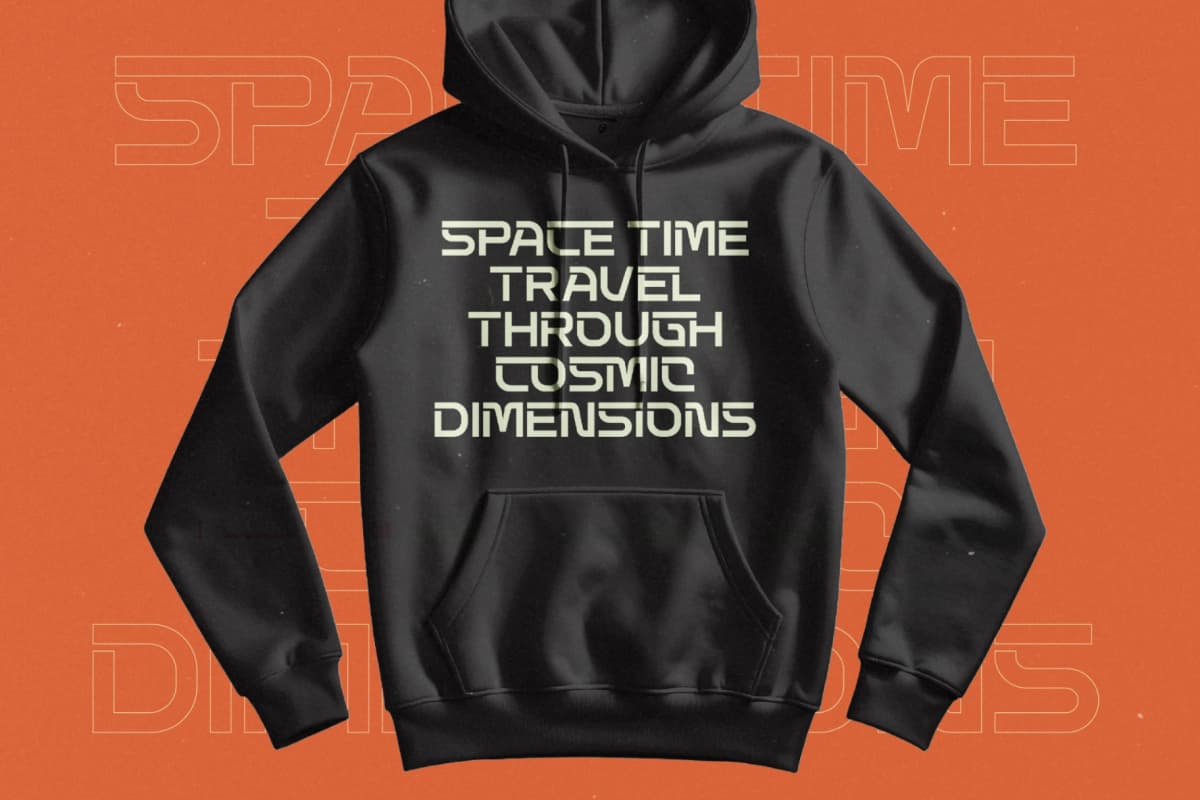 Techetic Human - Futuristic Sans Serif Display font preview 8