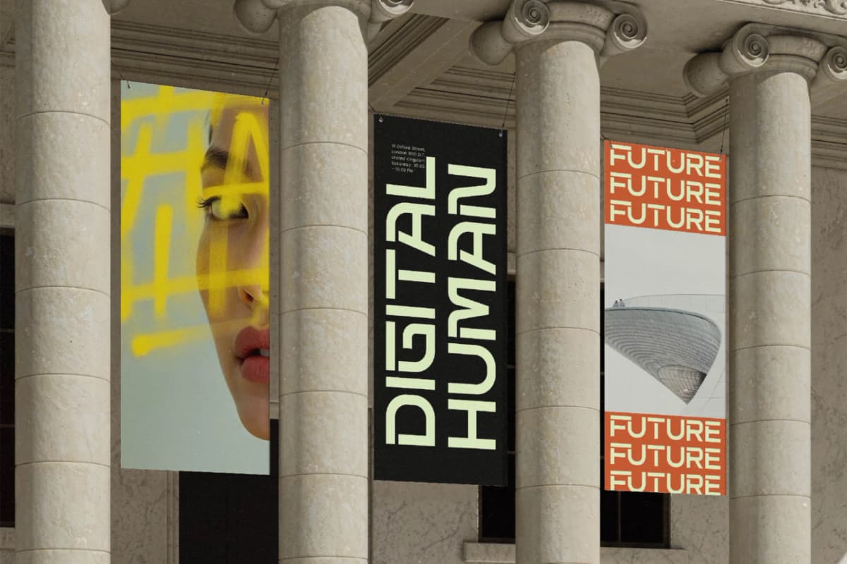 Techetic Human - Futuristic Sans Serif Display font preview 9