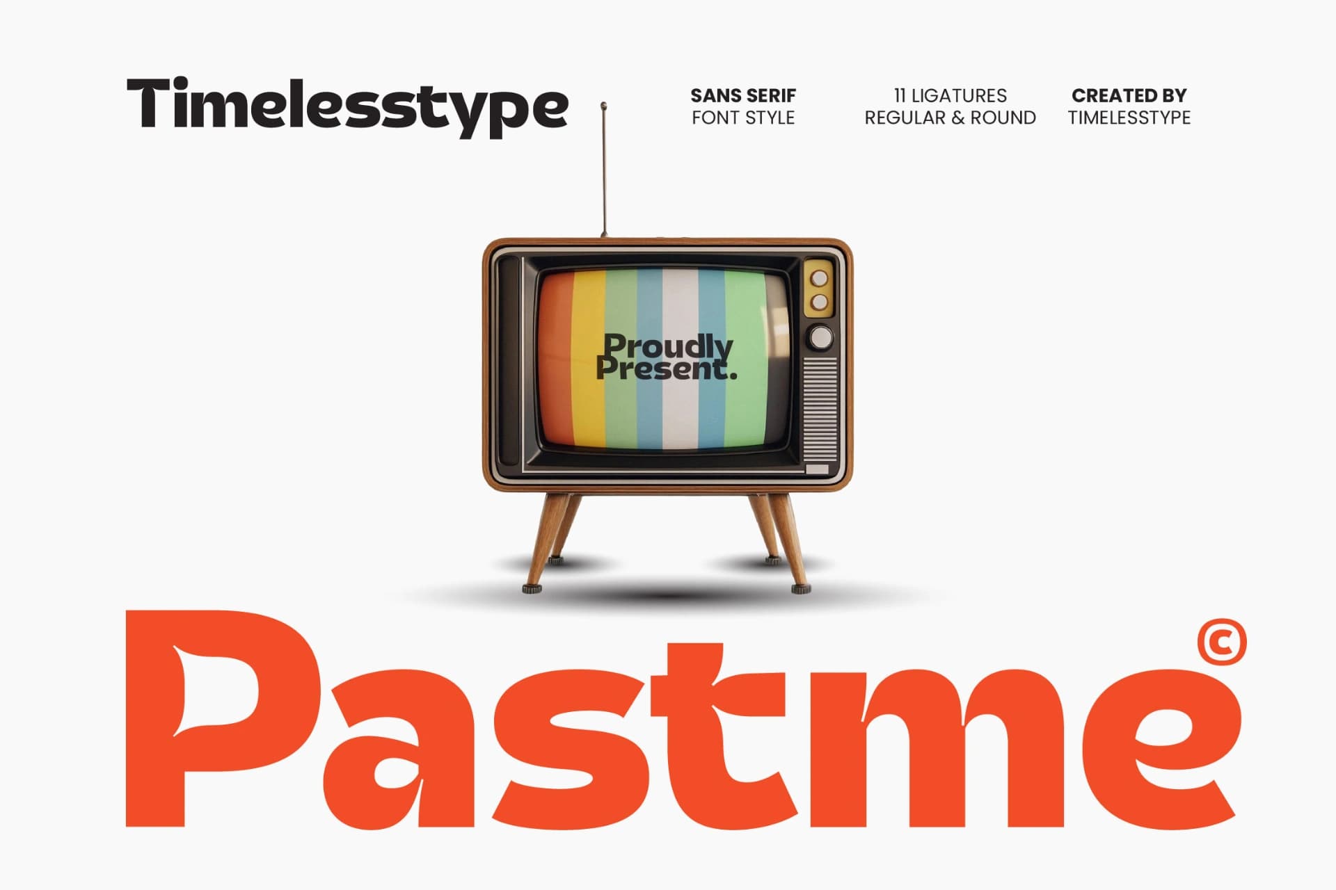 Preview of Pastme - Modern Sans Serif Display font