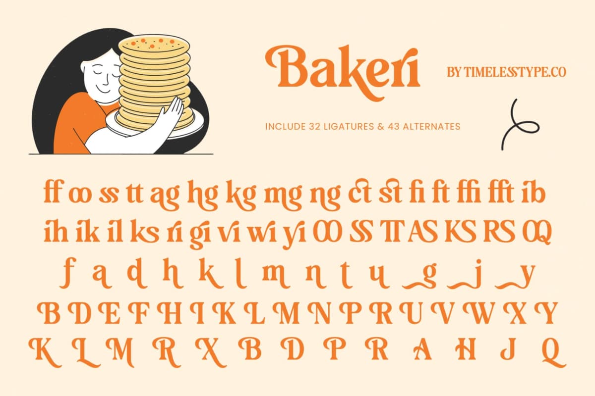 Bakeri - Bold Serif Display font preview 8