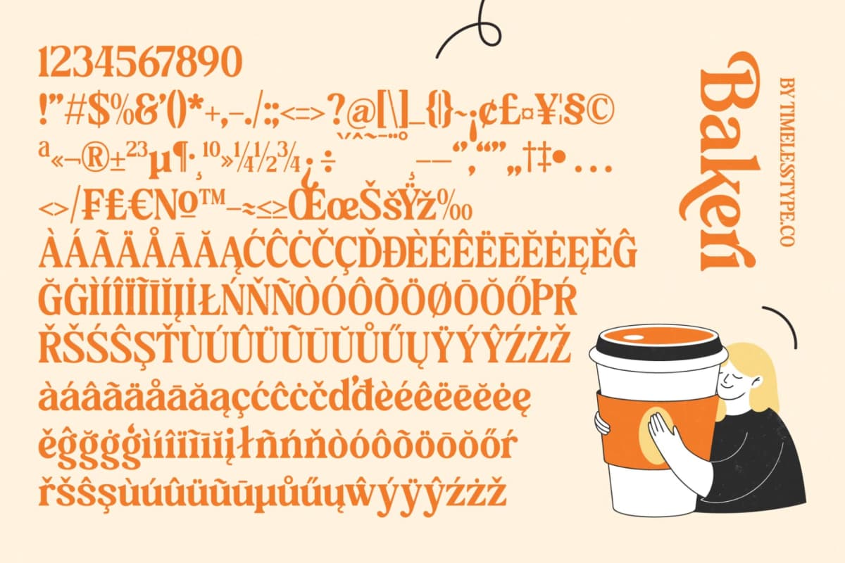 Bakeri - Bold Serif Display font preview 13