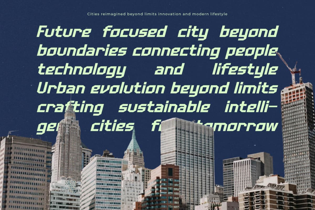 Menscity - Futuristic Sporty Font font preview 7