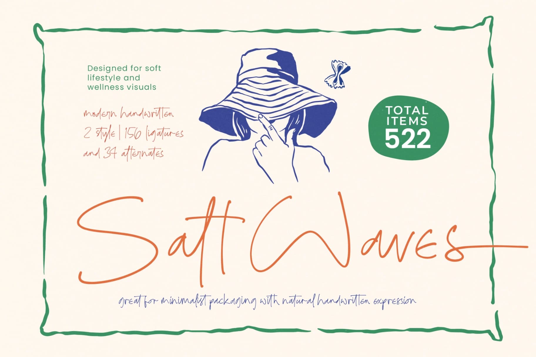 Preview of Salt Waves - Modern Handwritten Font font