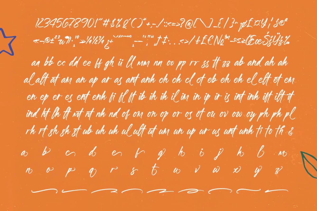 Danishy - Aesthetic Handwritten Font font preview 17