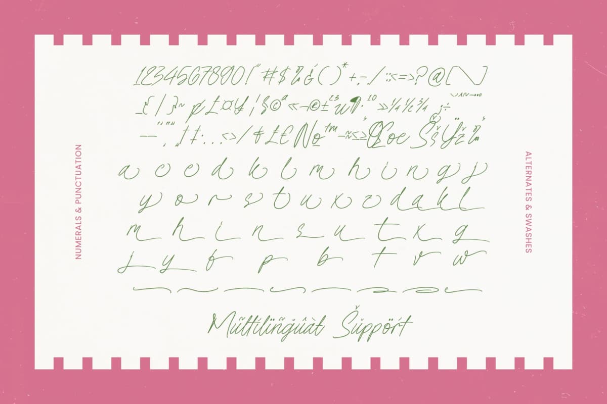Preview 18 for Jesica Floral - Handwritten Ink Font