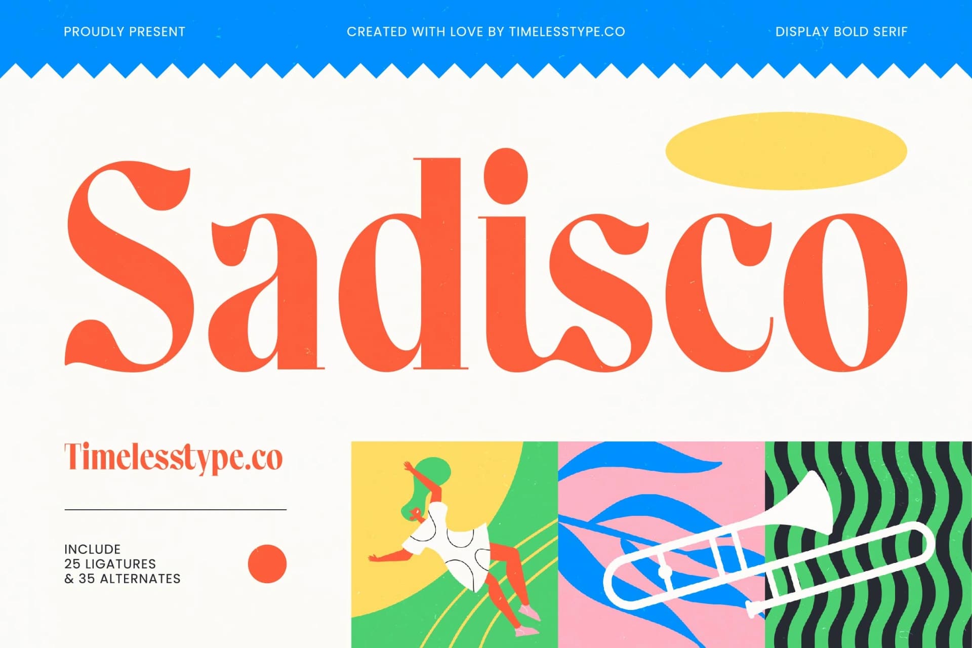 Preview of Sadisco - Display Bold Serif font