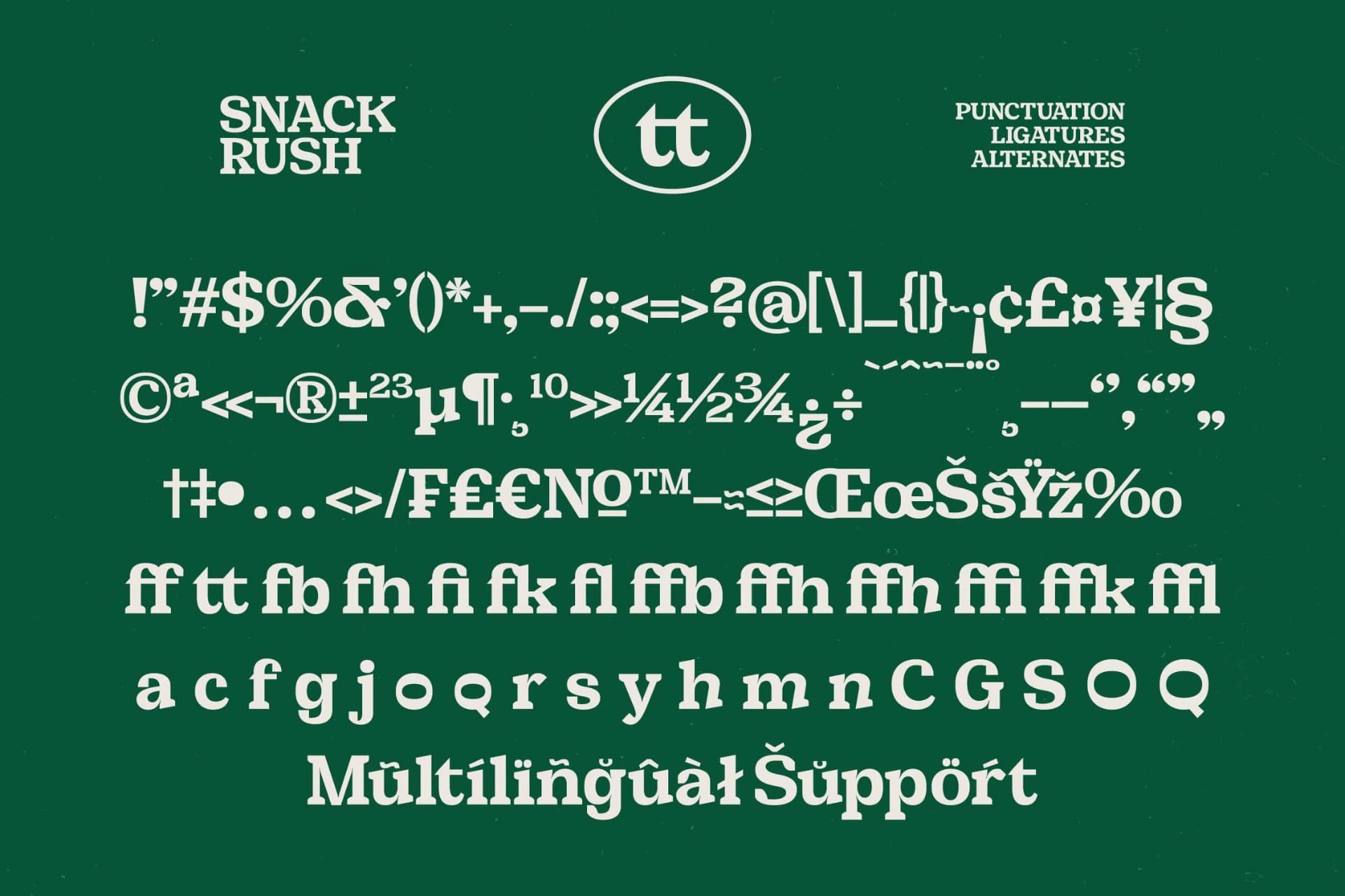 Preview 19 for Snack Rush - Modern Display Serif