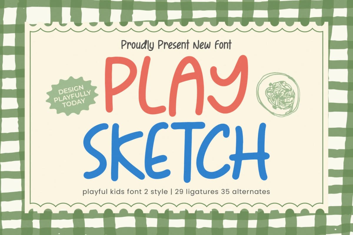 Preview of Play Sketch - Playful Kids Font font