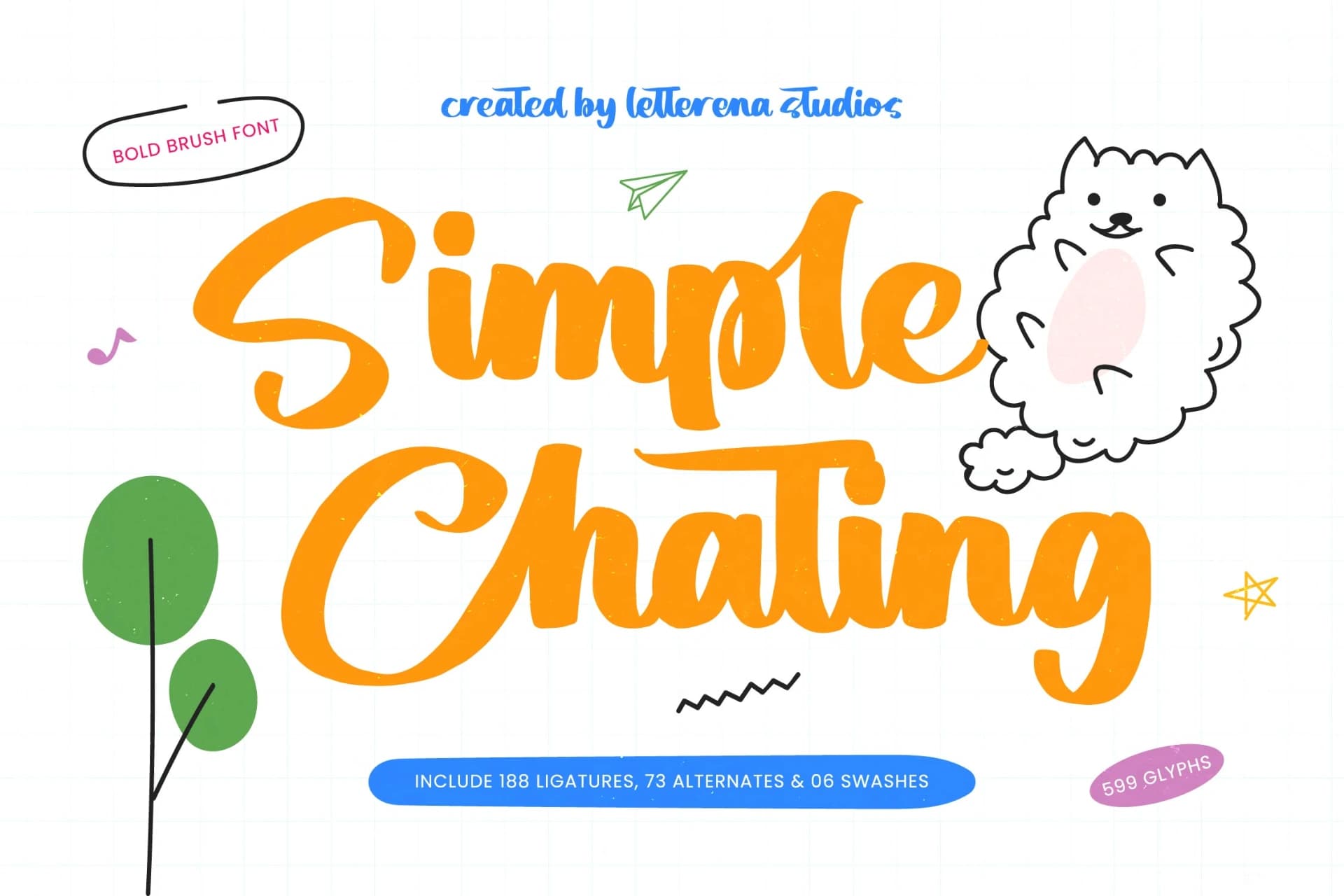 Preview 1 for Simple Chating - Bold Brush Font