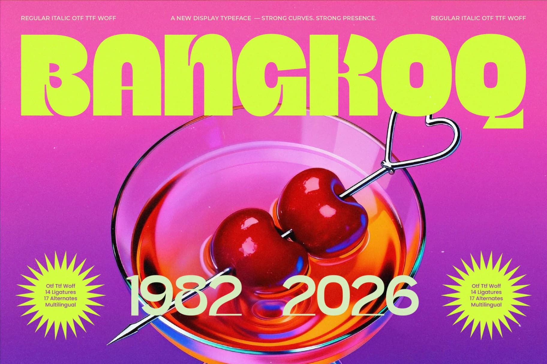 Preview of Bangkoq - Groovy Display Sans font