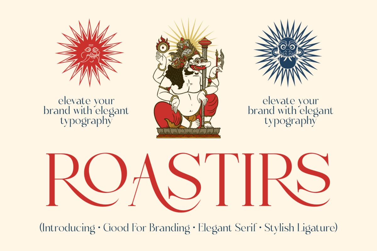 Roastirs - Elegant Editorial Serif font preview