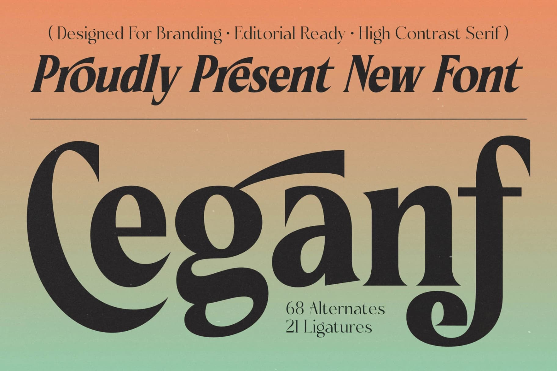 Preview 1 for Ceganf - High Contrast Serif