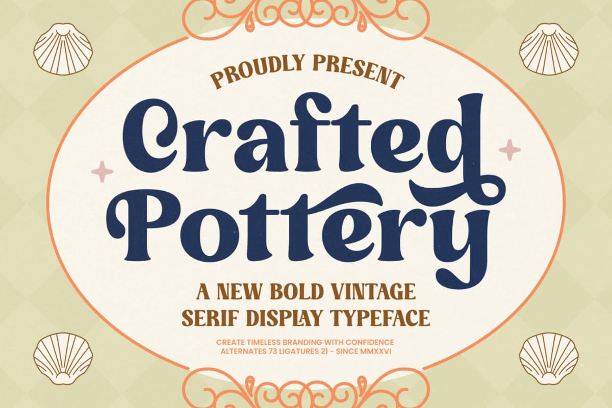 Preview 1 for Crafted Pottery - Vintage Serif Display