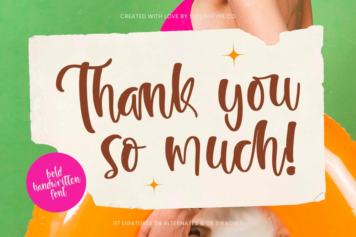 Preview 20 for Behavior Goldway - Bold Handwritten Font