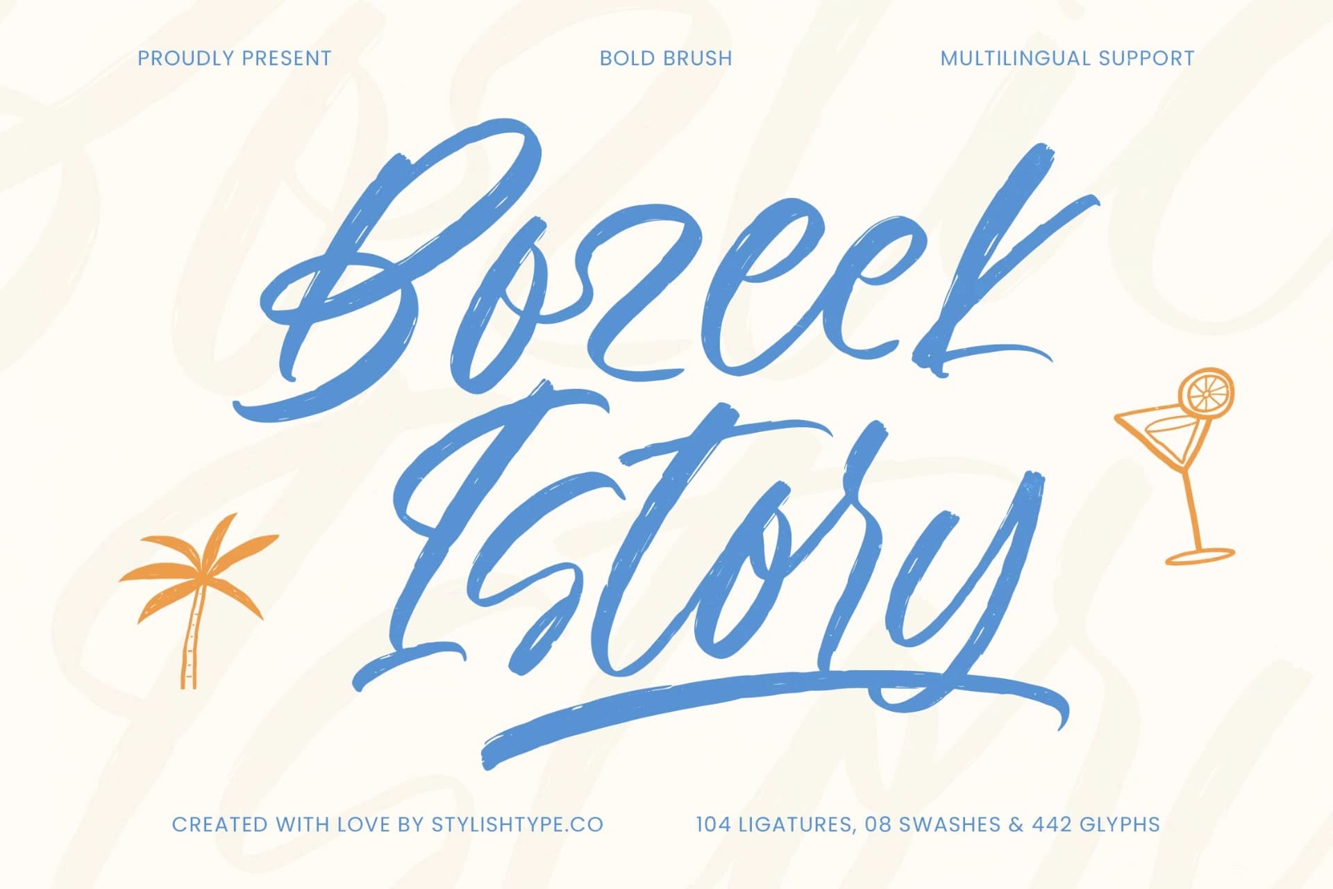Preview of Bozeek Istory - Bold Brush Font font
