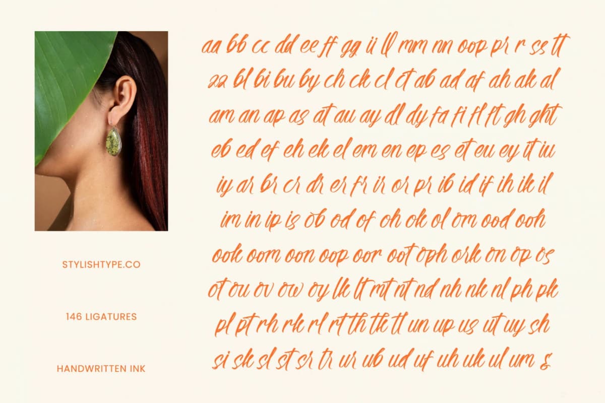 Alesteny Pojharu - Handwritten Ink Font font preview 18