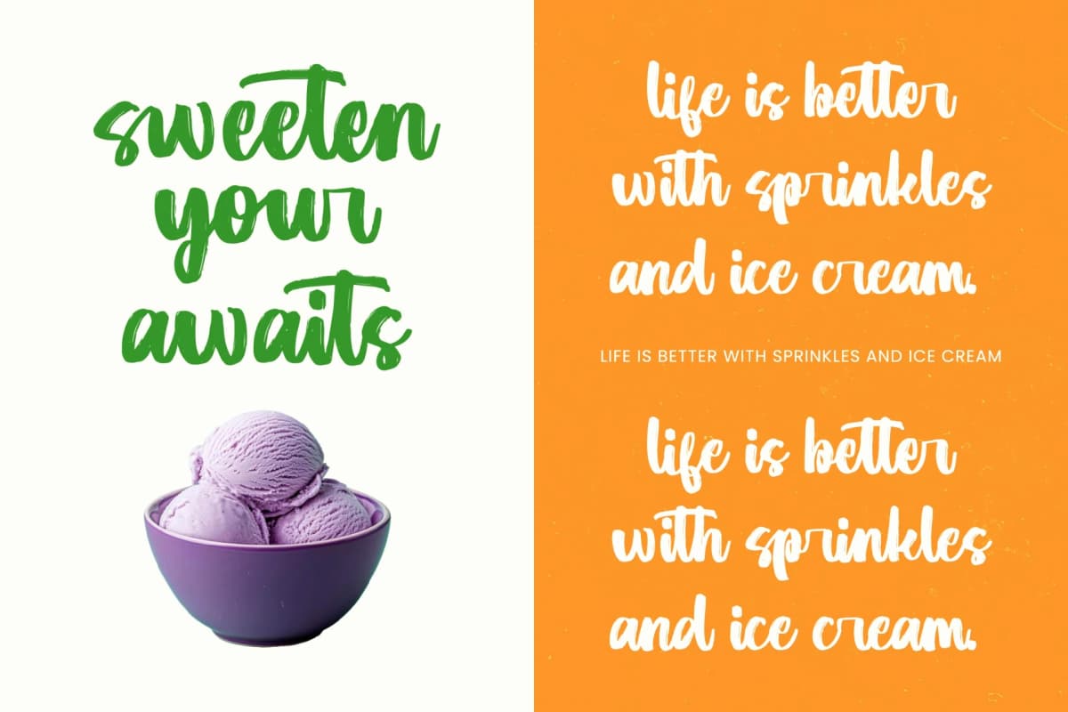 Munch Platter - Modern Brush Font font preview 5