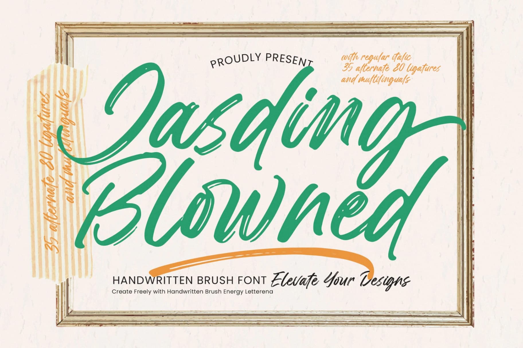 Preview of Jasding Blowned - Handwritten Brush Font font