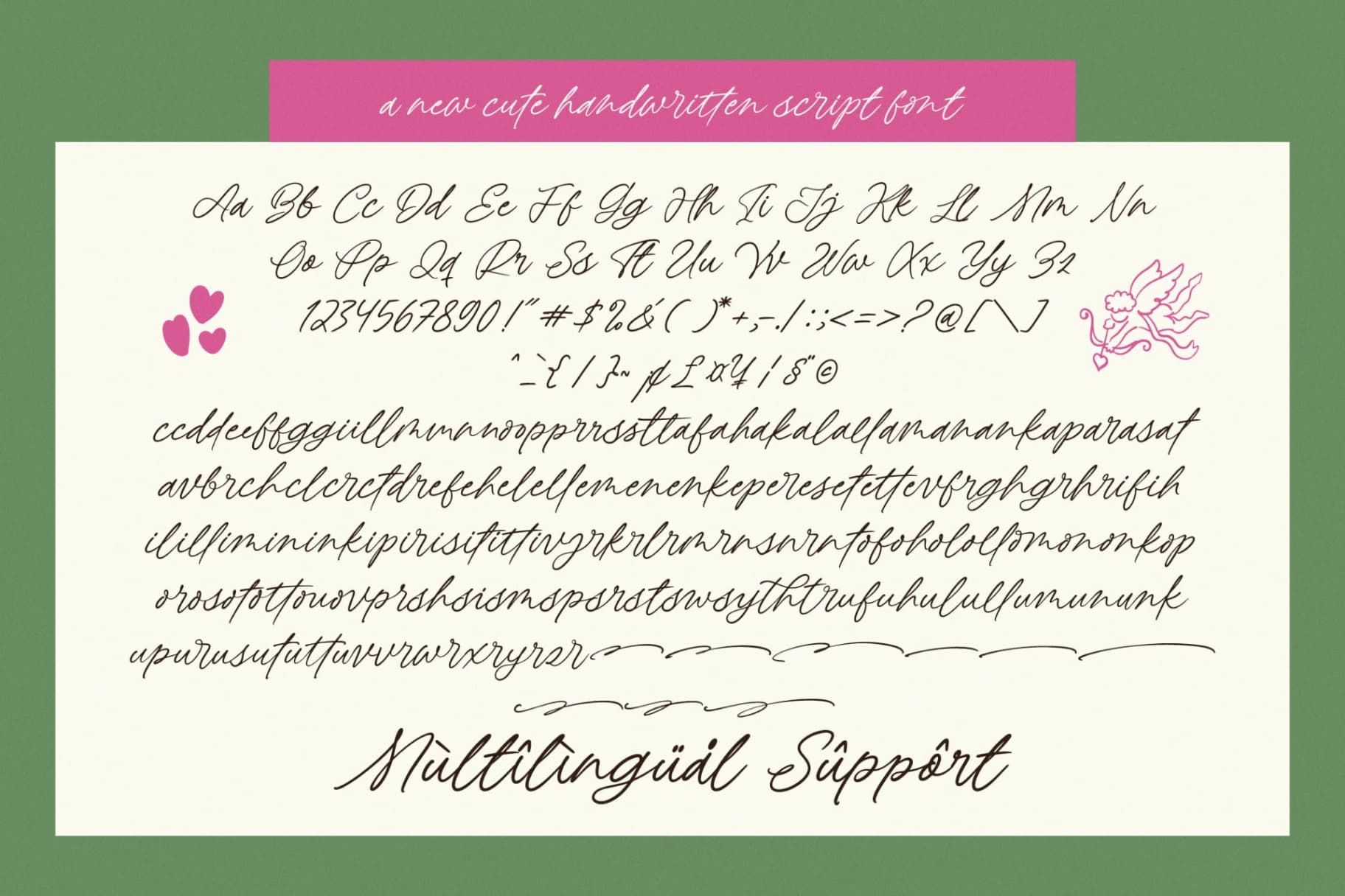 Preview 19 for Pinkie Wonderly - Cute Handwritten Script
