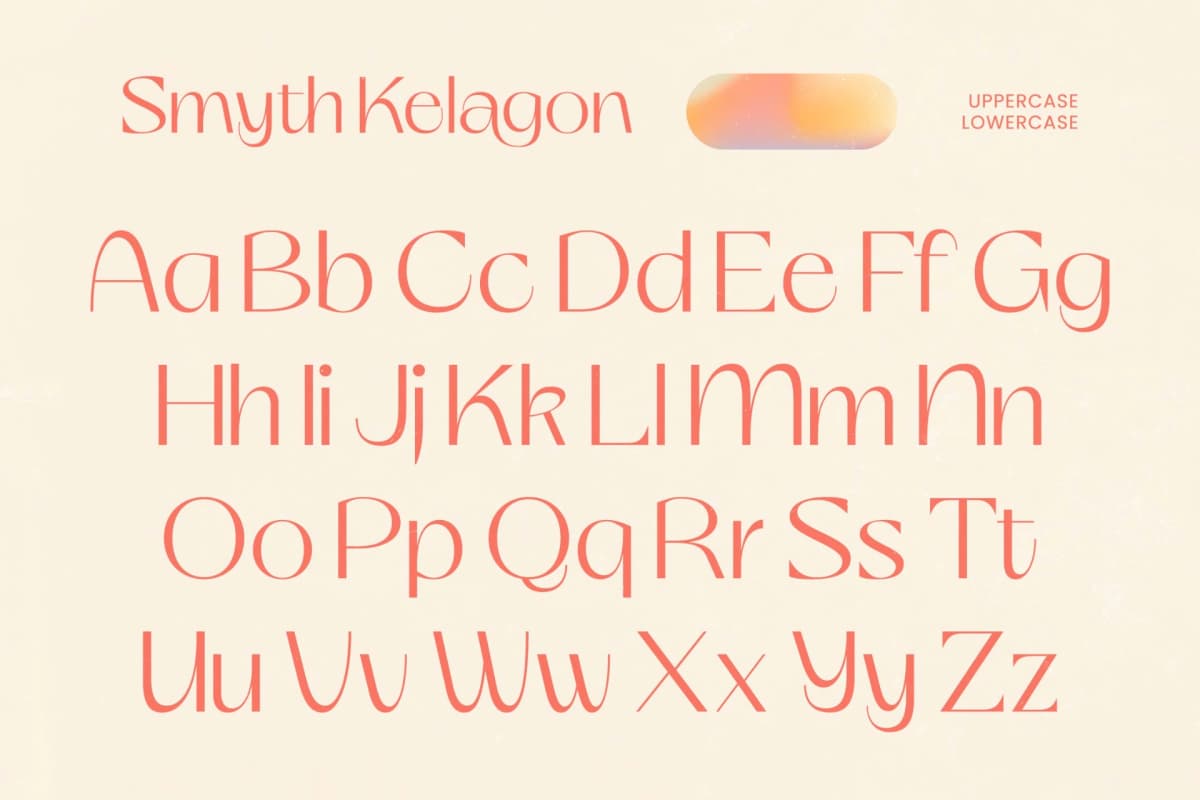 Smyth Kelagon - Elegant Thin Sans Serif font preview 3