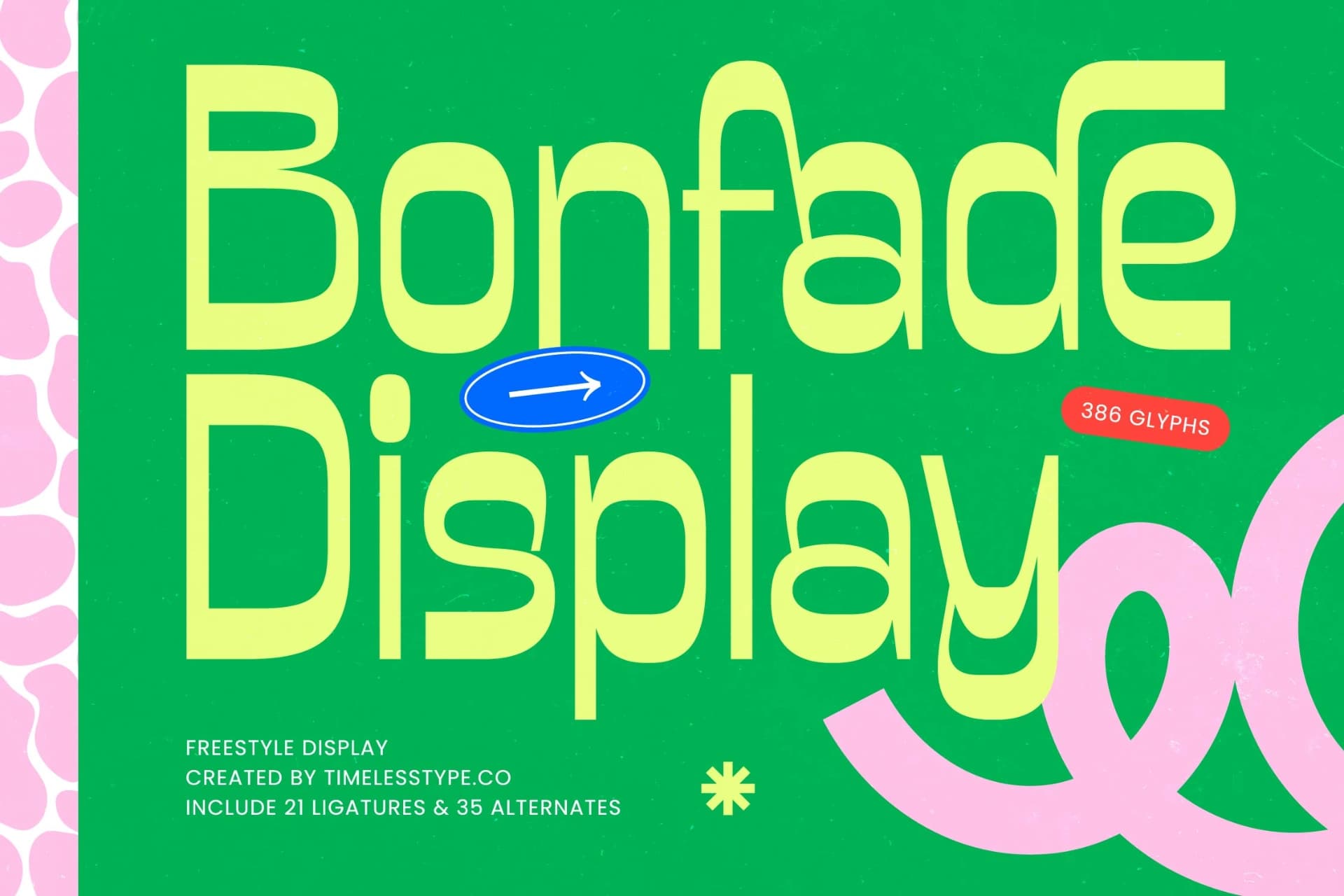 Preview of Bonfade Display - Freestyle Sans Display font