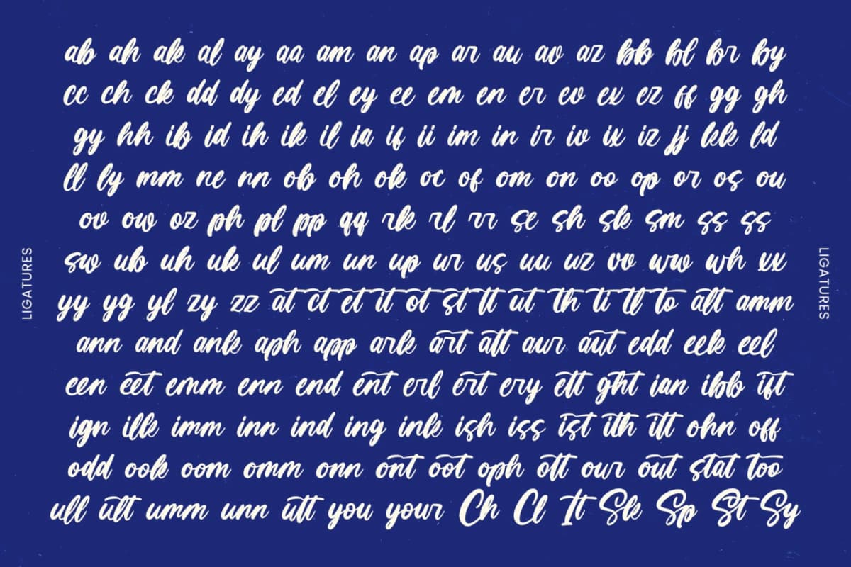 Monday Chitrus - Bold Handwritten font preview 18