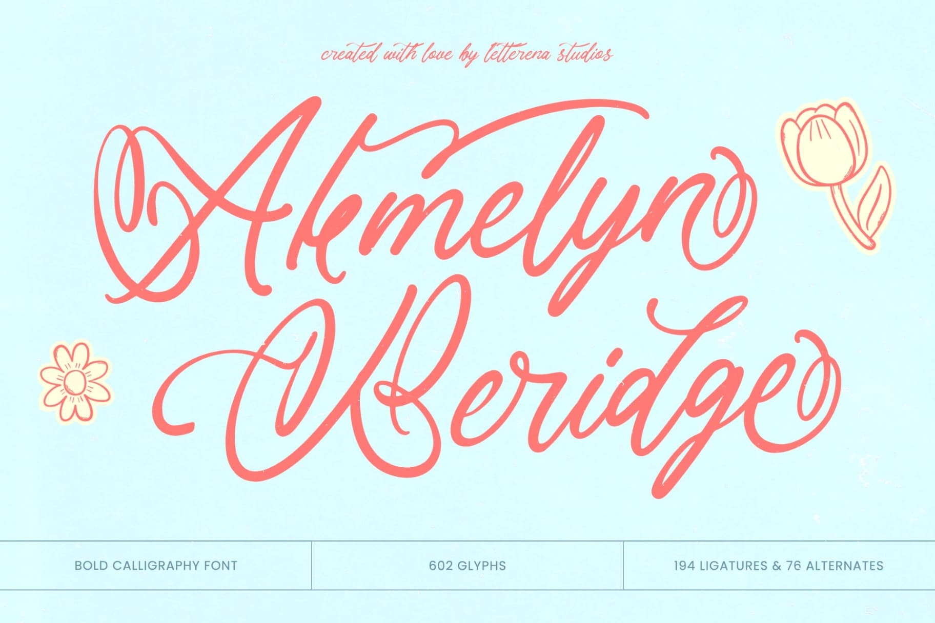 Preview of Akmelyn Beridge - Bold Calligraphy Font font