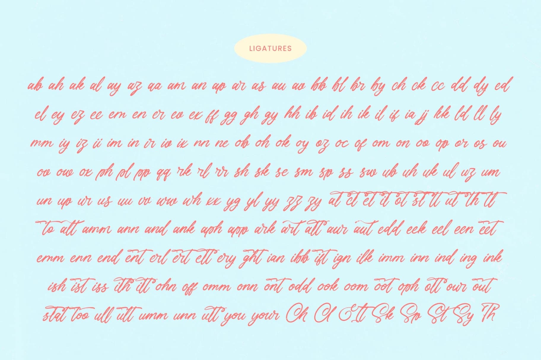 Preview 18 for Akmelyn Beridge - Bold Calligraphy Font