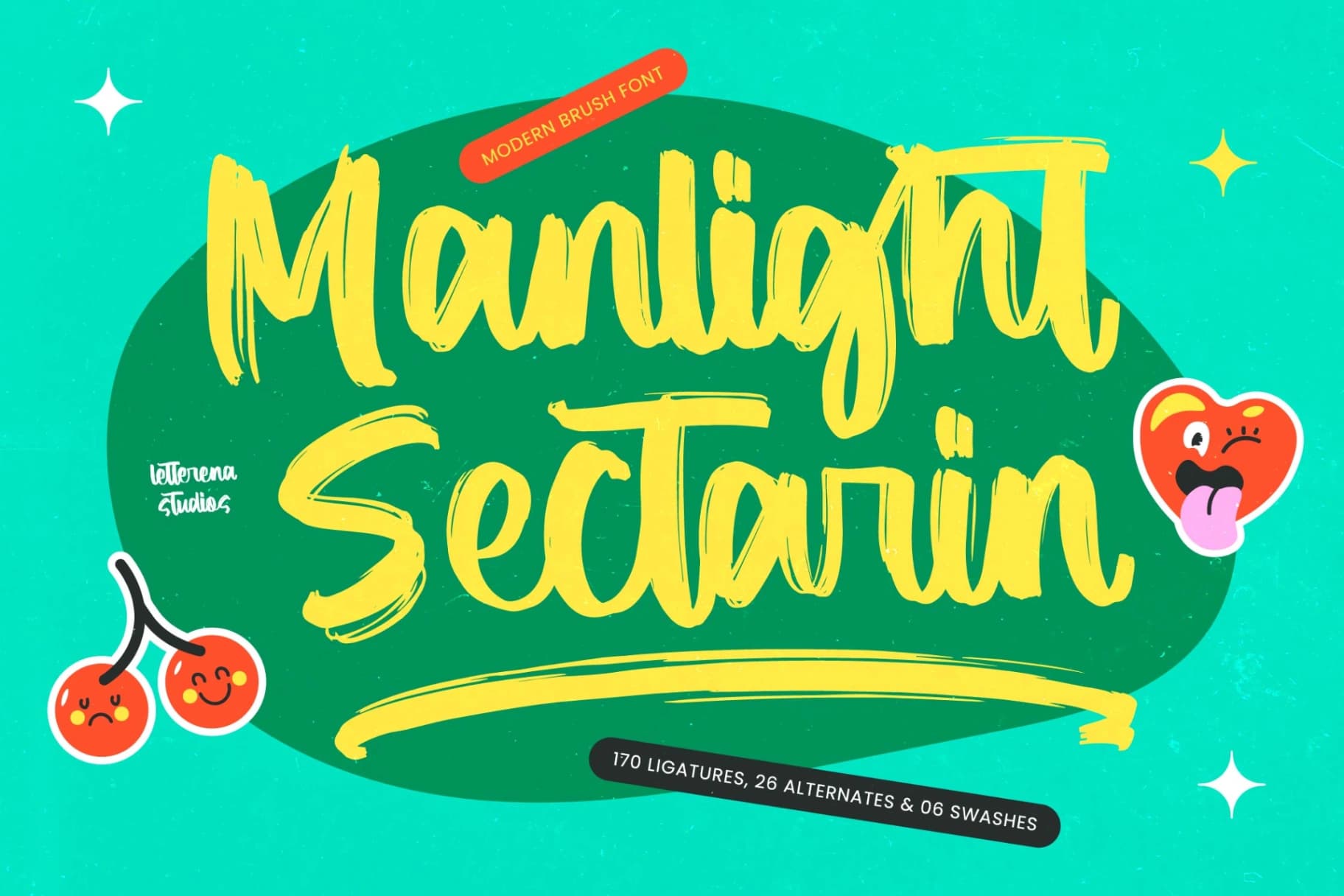 Preview of Manlight Sectarin- Modern Brush Font font