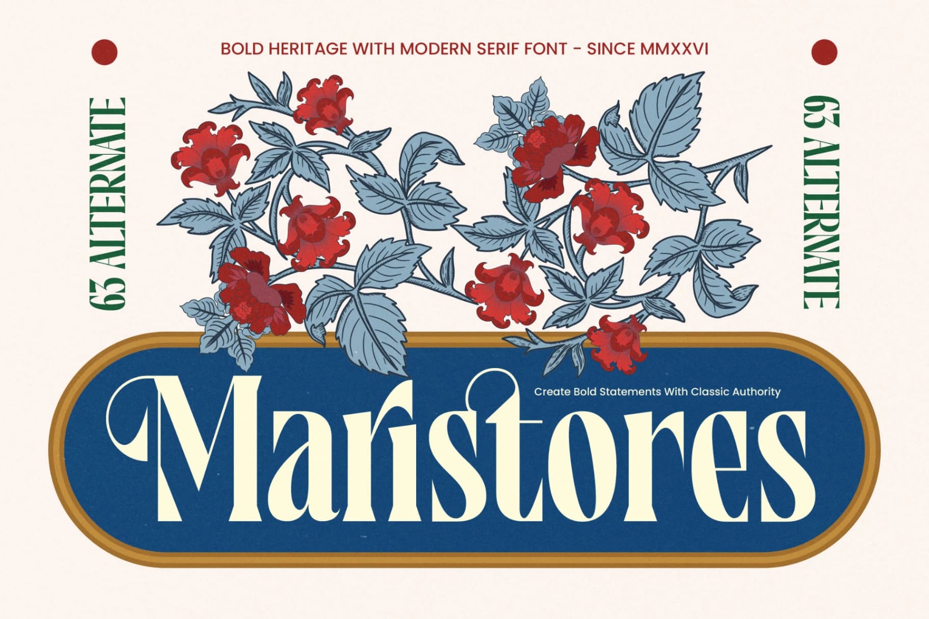 Preview of Maristores - Modern Serif Font font