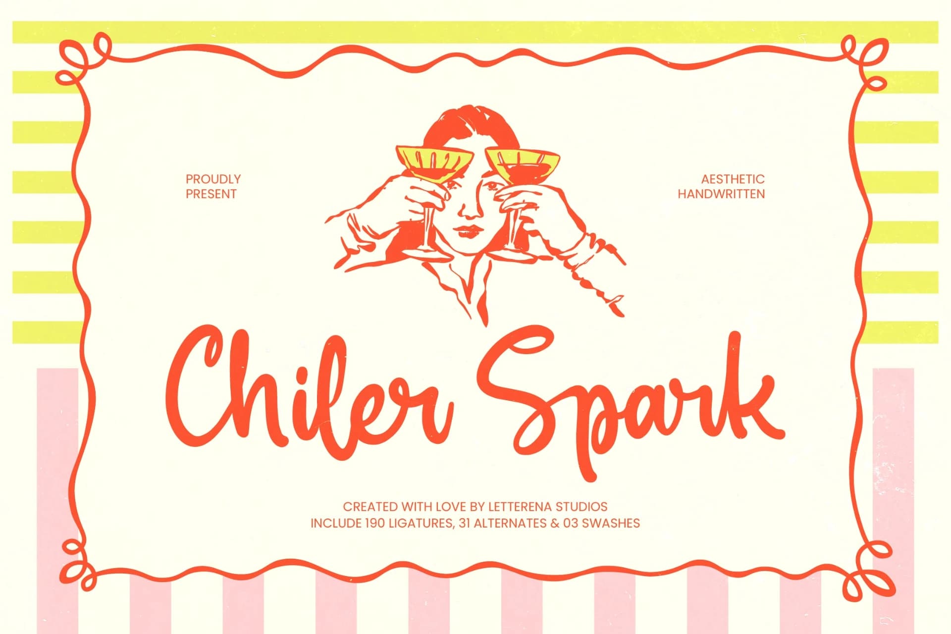 Preview of Chiler Spark - Aesthetic Handwritten font